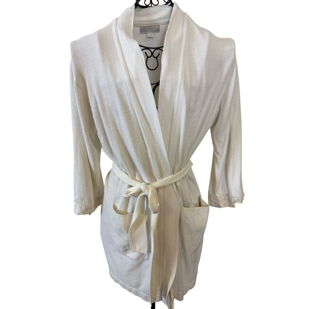 Barefoot Dreams Bathrobe Retail Orig$158 Cozychic Lite Small Excellent Cond Cozy